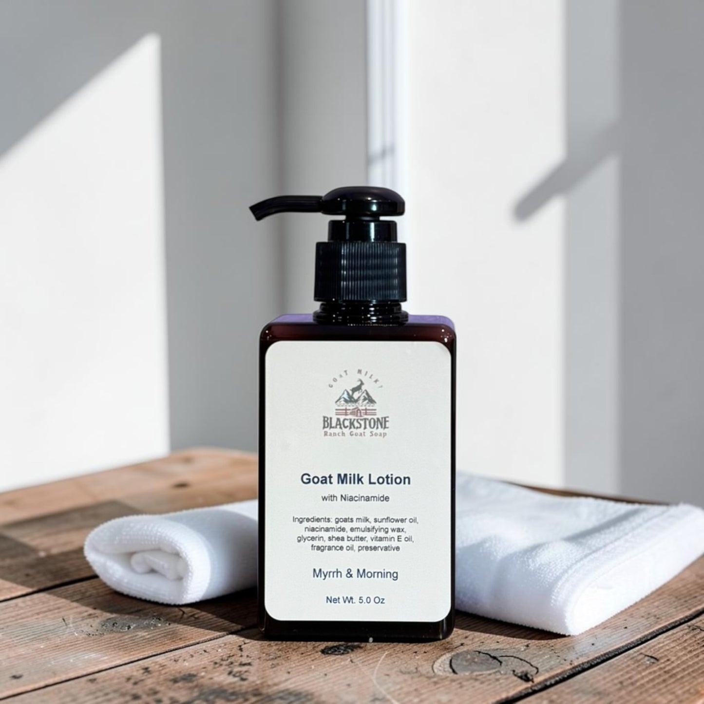 Myrrh & Morning Goat Milk Lotion with Niacinamide