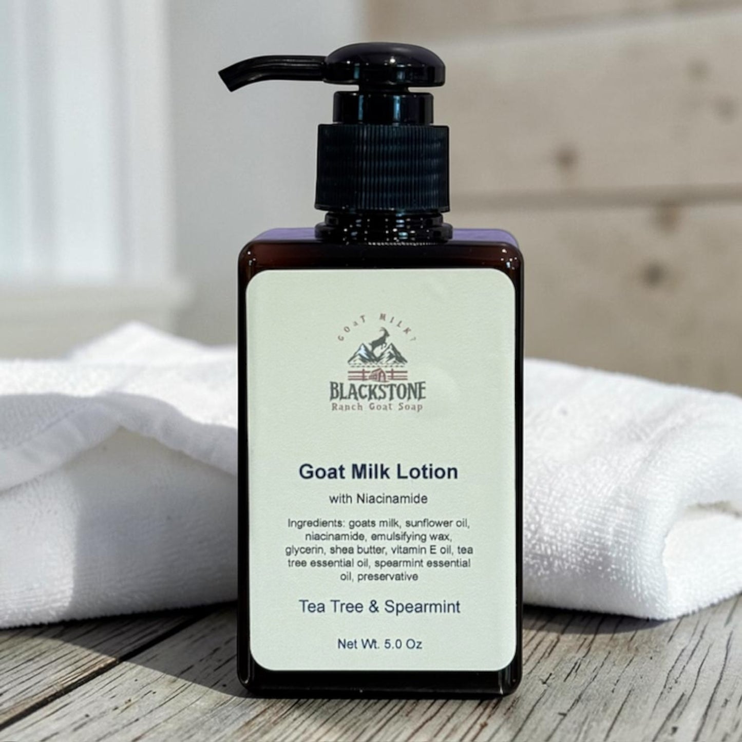 Tea Tree + Spearmint Goat Milk Lotion with Niacinamide