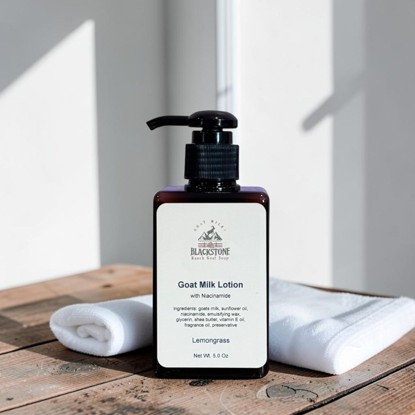 Lemongrass Goat Milk Lotion with Niacinamide