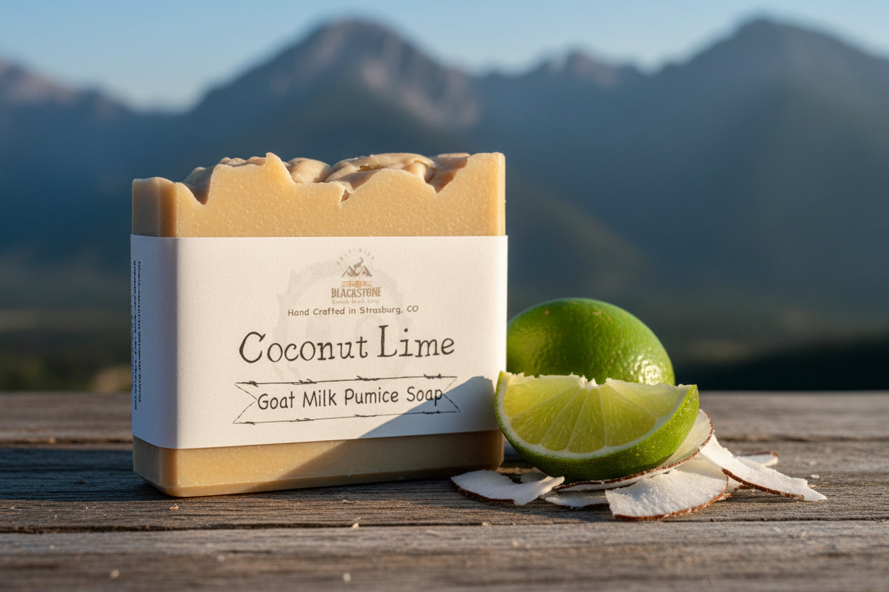 Coconut Lime Goat Milk Pumice (Lava) Soap
