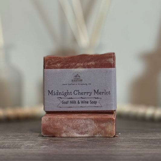 Midnight Cherry Merlot Goat Milk Soap made with Merlot Wine
