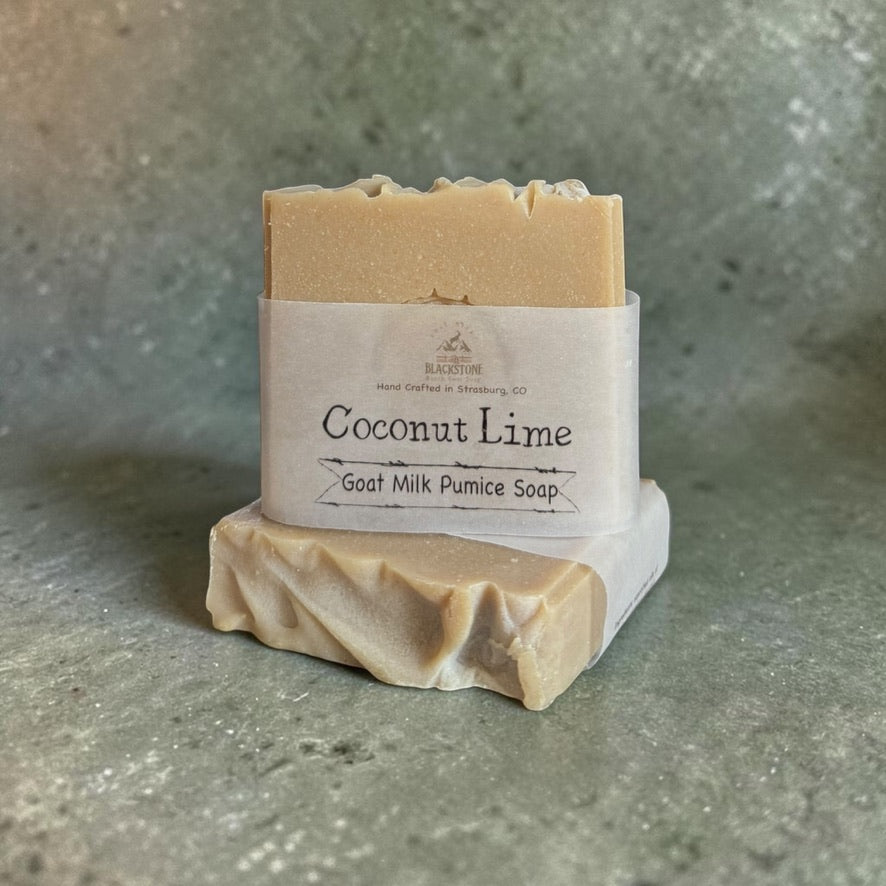Coconut Lime Goat Milk Pumice (Lava) Soap