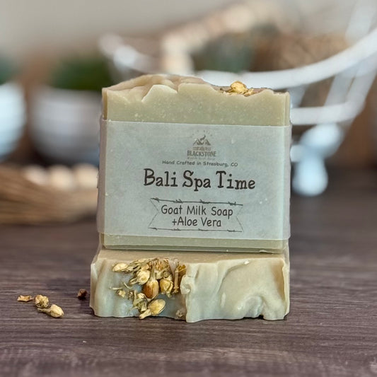 Bali Spa Time Aloe Vera Goat Milk Soap Bar with Green Sea Clay