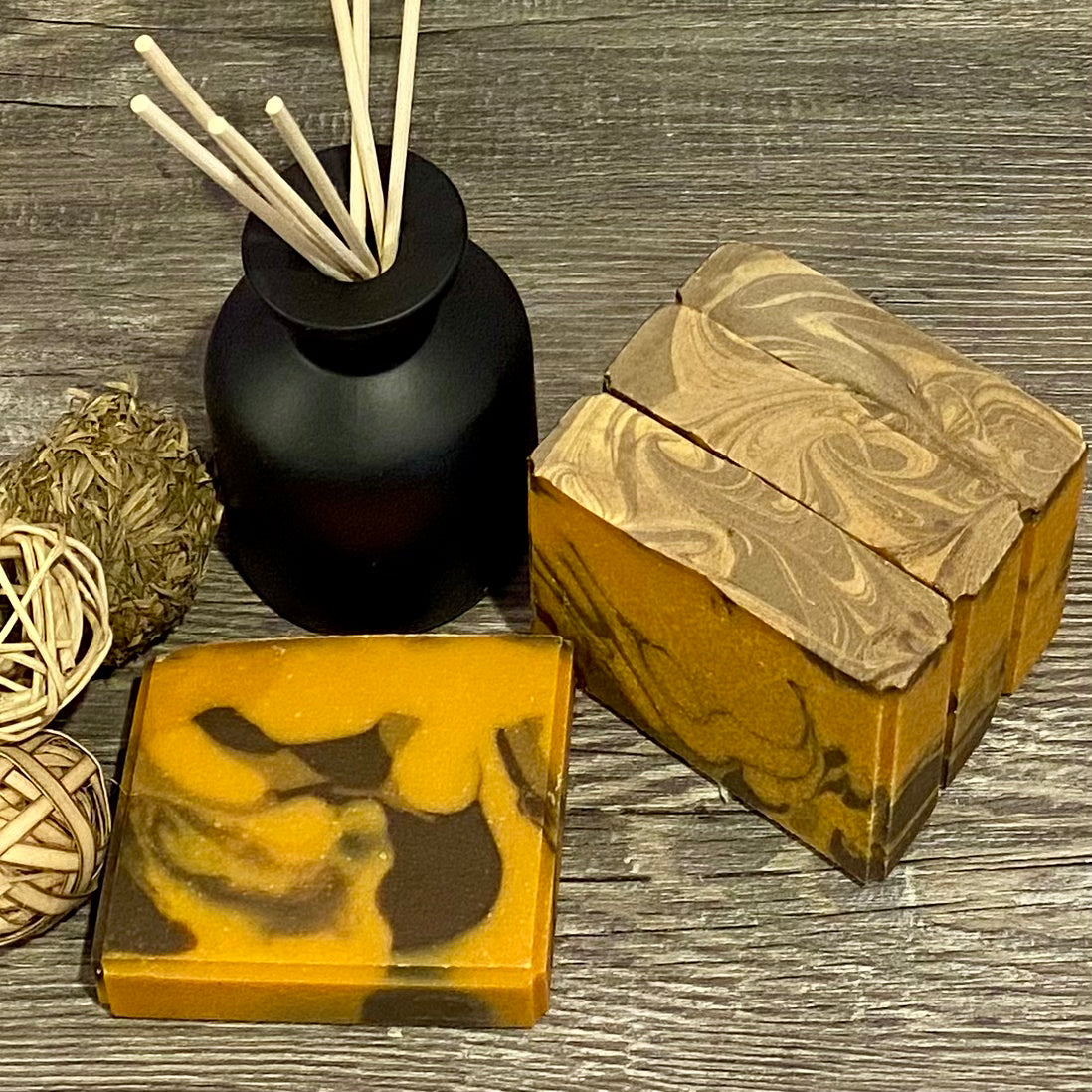Pumpkin Caramel Crunch Goat Milk Soap Bar with Pumpkin