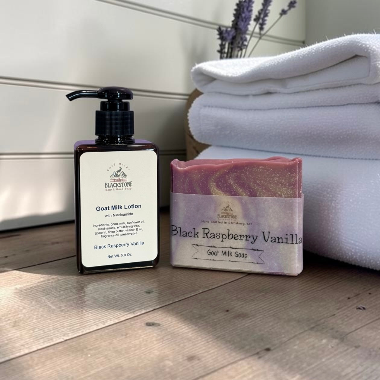 Black Raspberry Vanilla Goat Milk Soap & Lotion Bundle