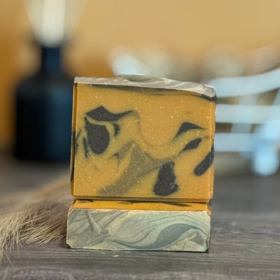 Pumpkin Caramel Crunch Goat Milk Soap Bar with Pumpkin