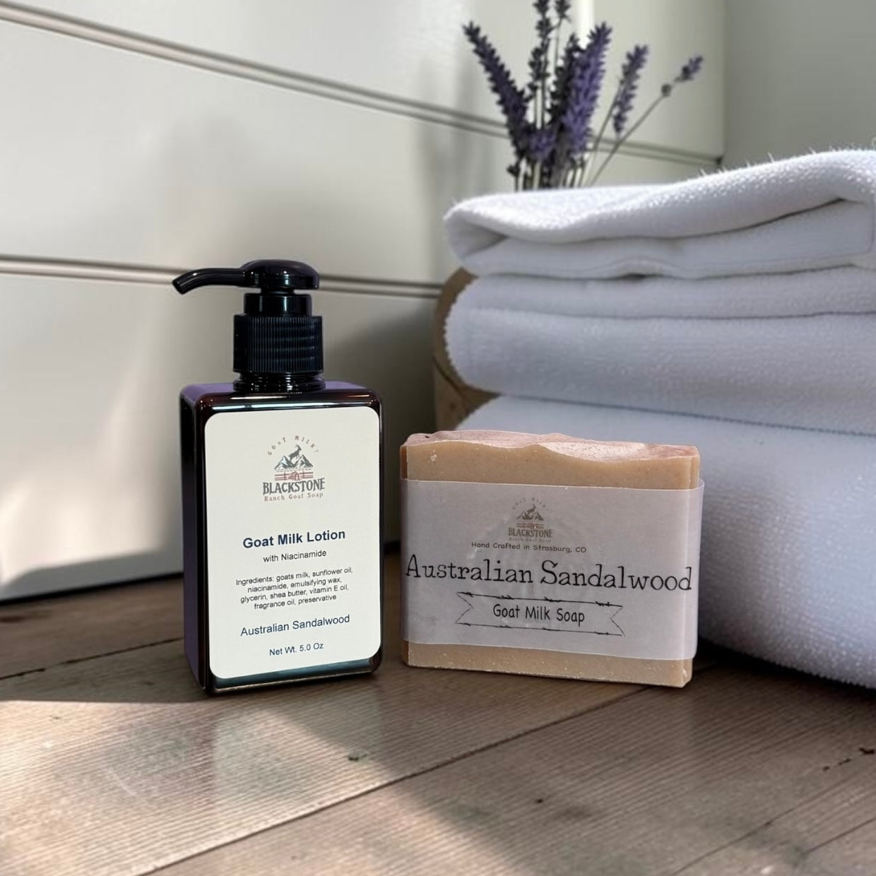 Australian Sandalwood Goat Milk Soap & Lotion Bundle