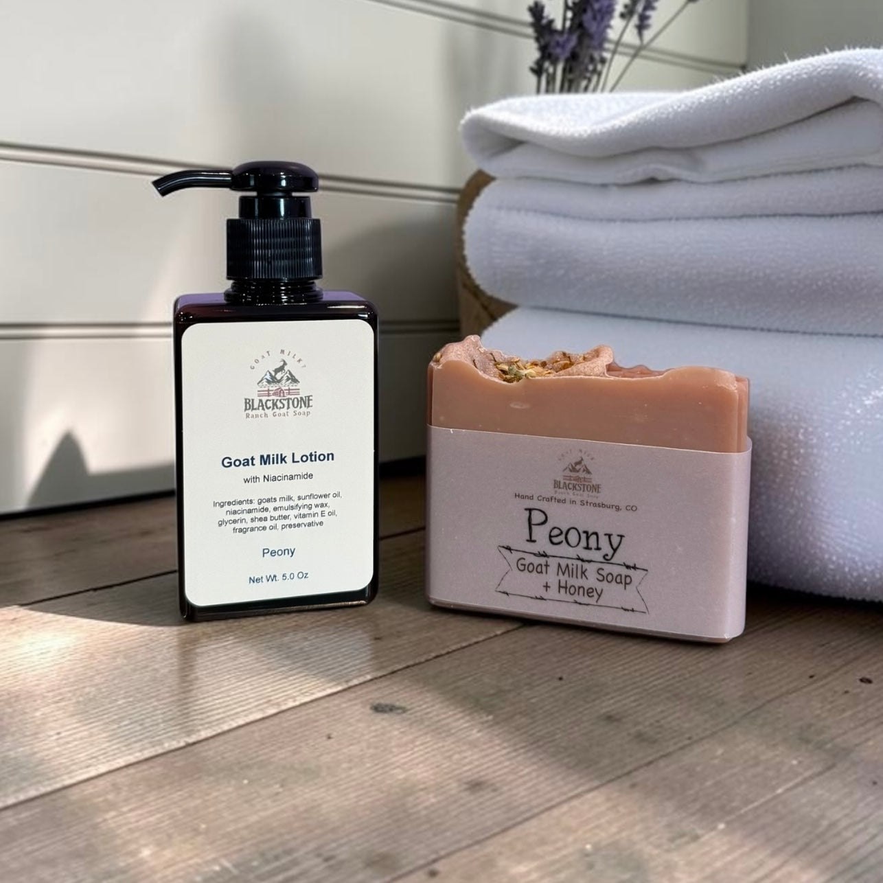 Peony Goat Milk + Honey Soap & Lotion Bundle