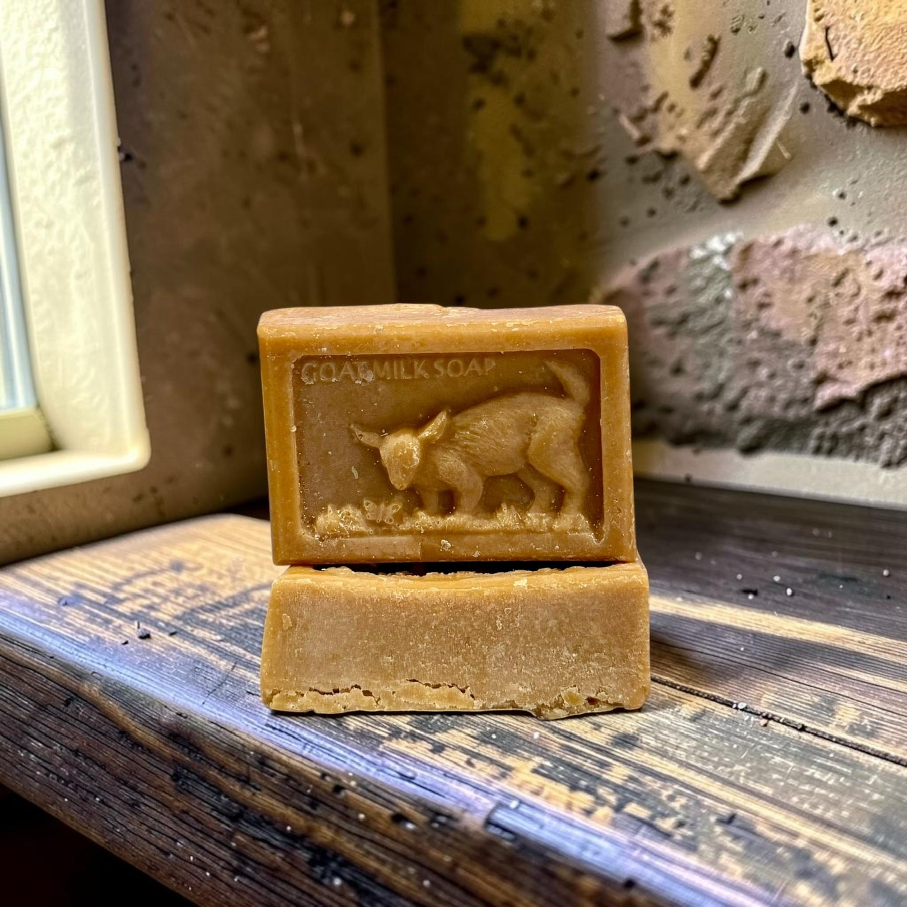 Handcrafted goat milk soap bar from Blackstone Ranch