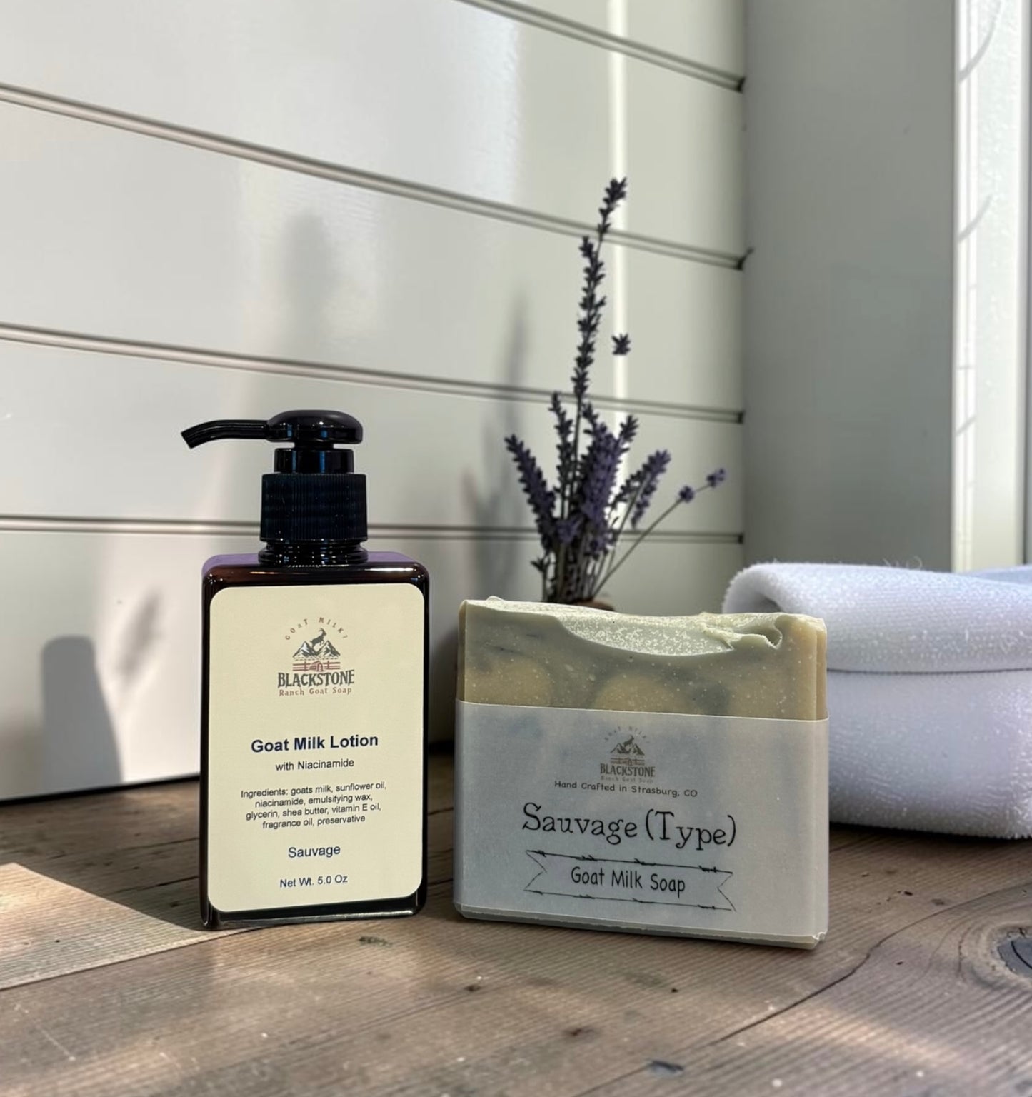 Sauvage (Type) Goat Milk Soap & Lotion Bundle