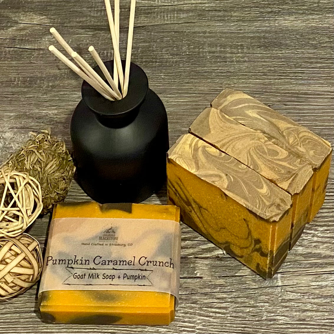 Pumpkin Caramel Crunch Goat Milk Soap Bar with Pumpkin