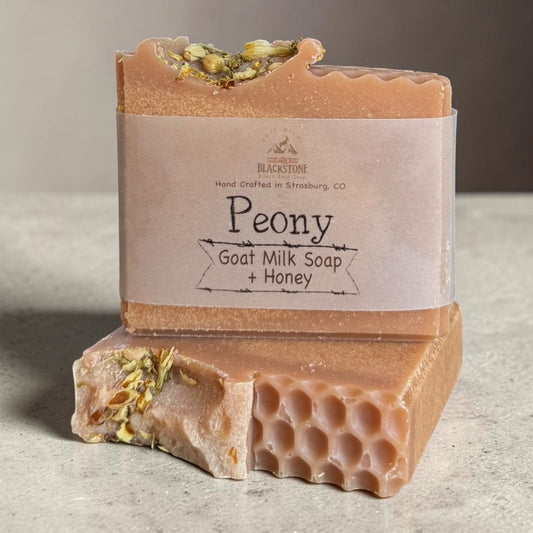 Peony Goat Milk Soap made with Honey
