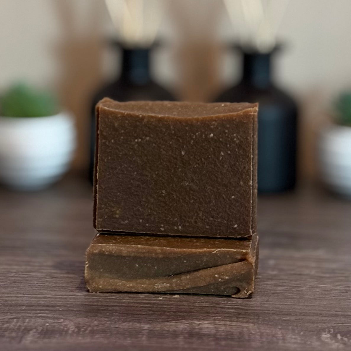 Tea Tree + Spearmint Essential Oil Goat Milk Soap Bar made with Pine Tar