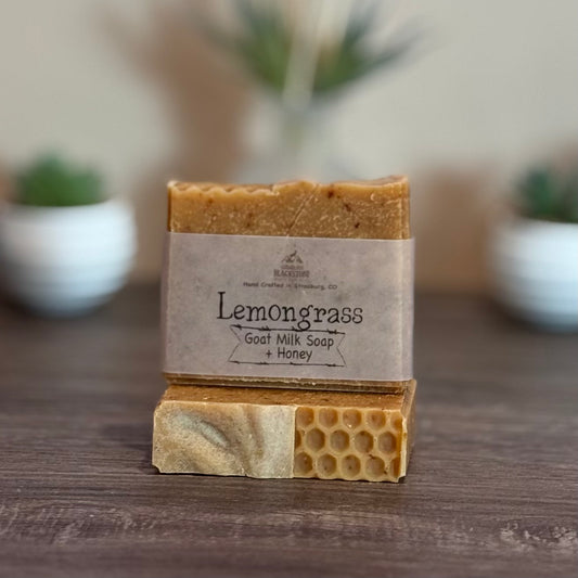 Lemongrass Goat Milk Soap Bar with Essential Oil & Honey