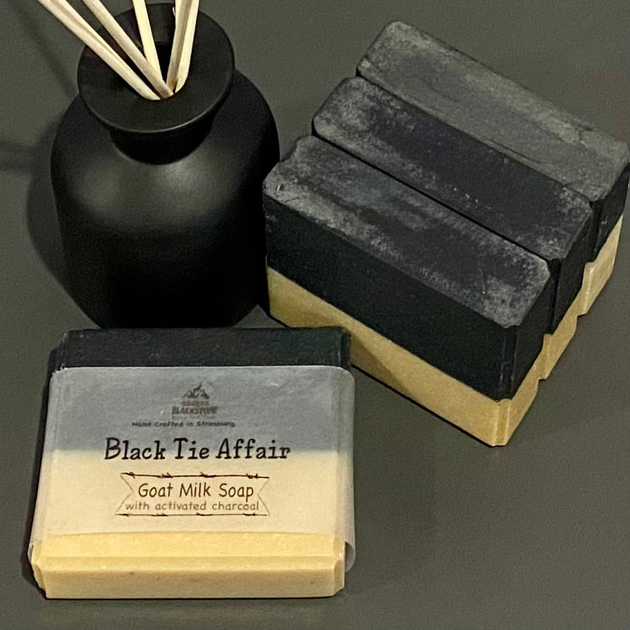 Black Tie Affair Goat Milk Soap Bar with Activated Charcoal