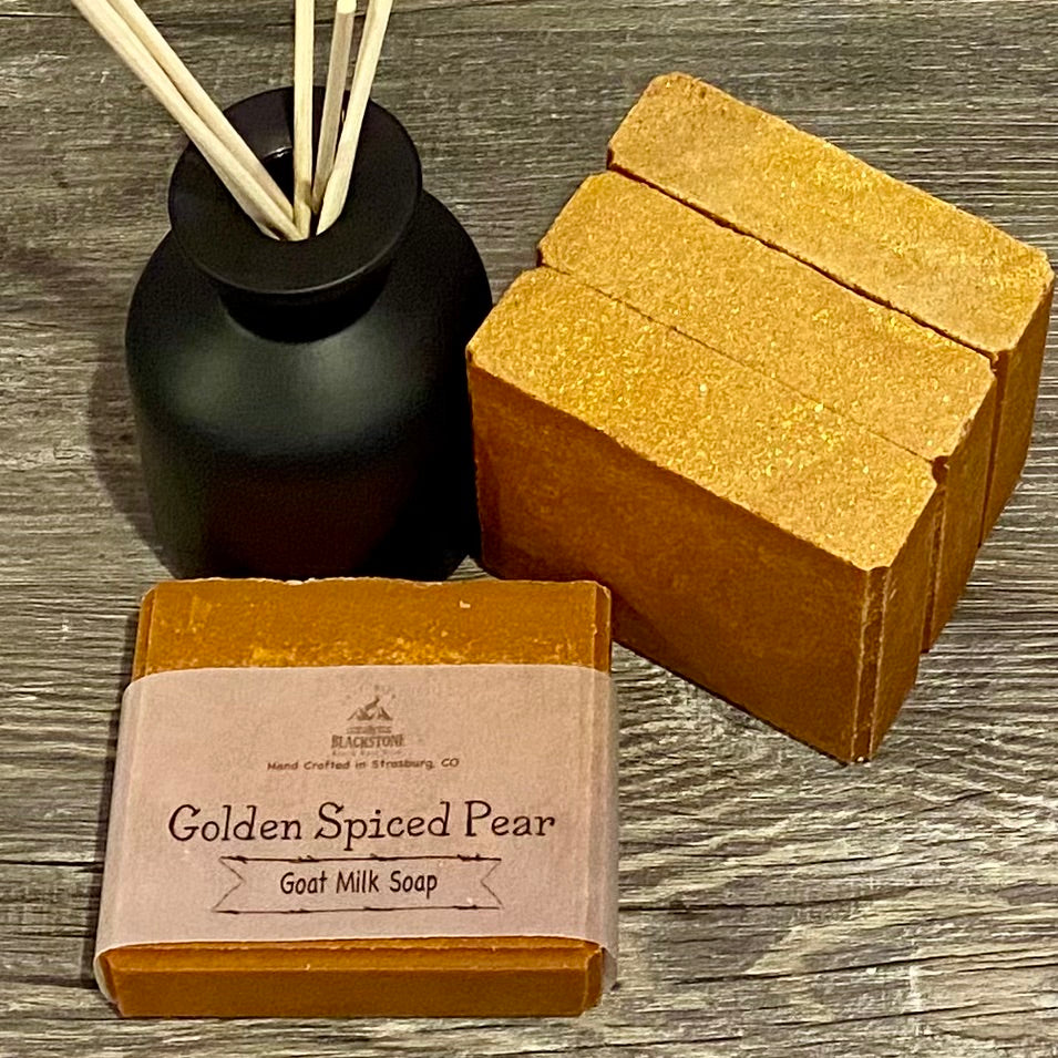 Golden Spiced Pear Goat Milk Soap Bar