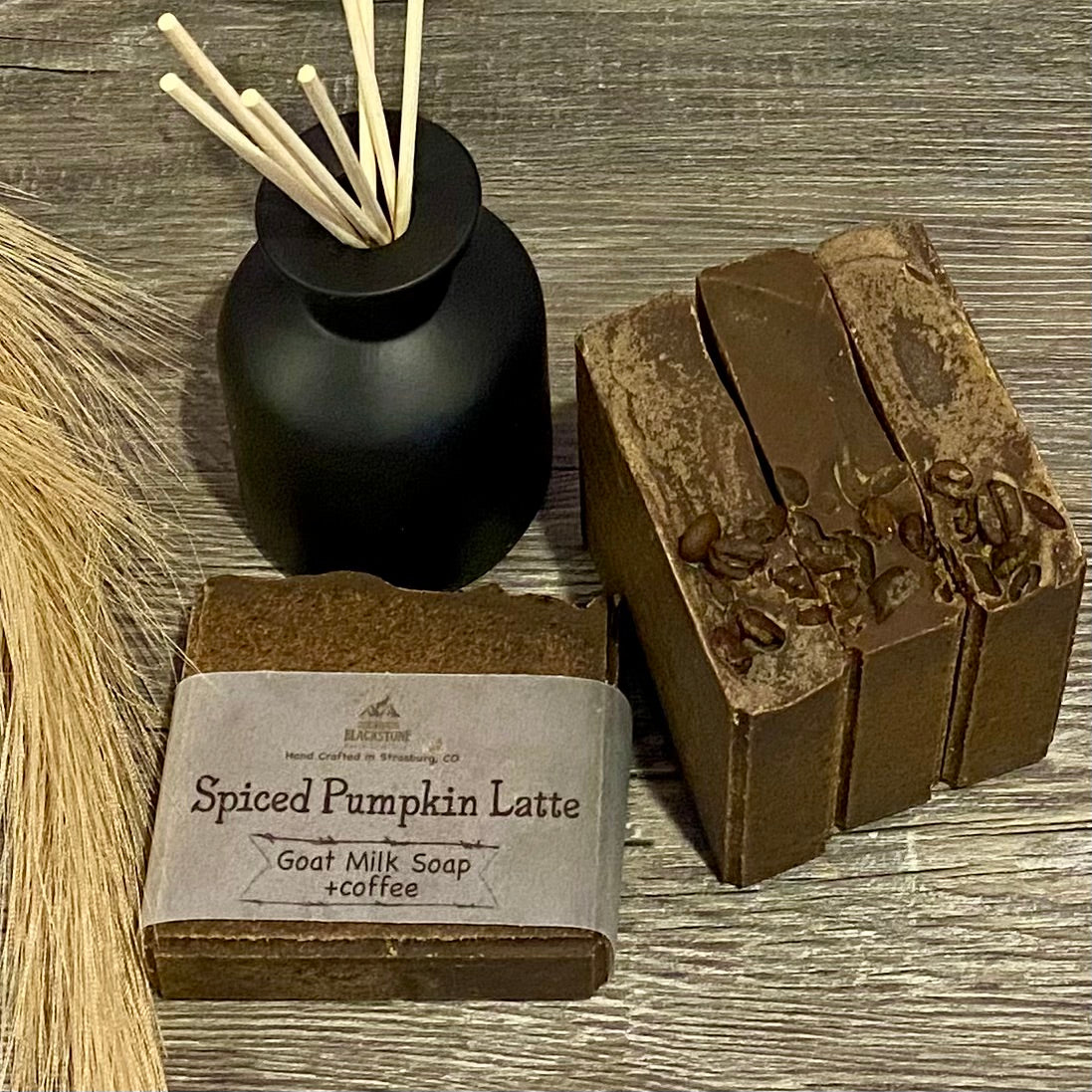 Spiced Pumpkin Latte Goat Milk Exfoliating Soap Bar with Coffee