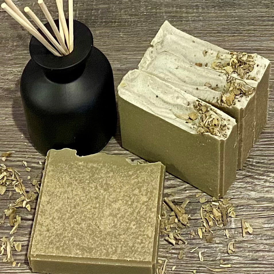 Wild Sage Goat Milk Soap Bar with Green Sea Clay