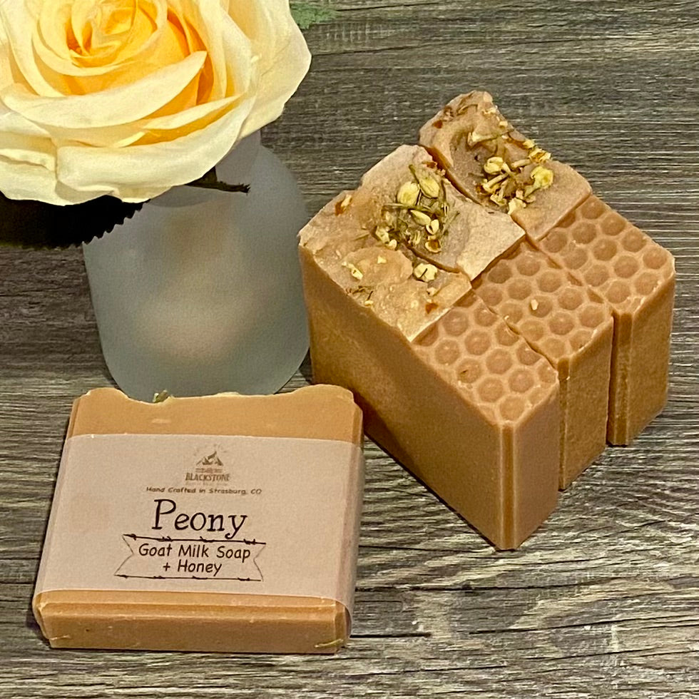 Peony Goat Milk Soap Bar made with Honey