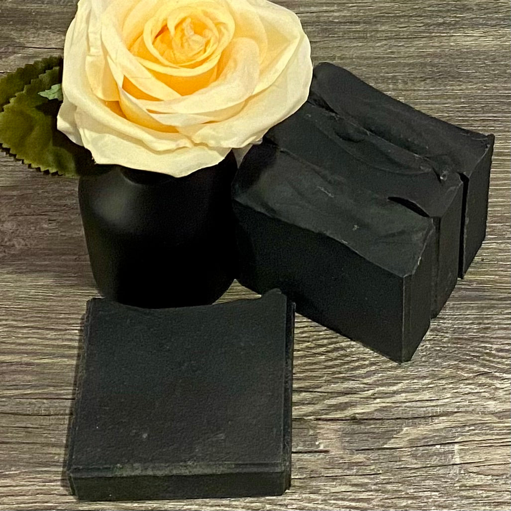 Leather & Lace Goat Milk Soap Bar with Activated Charcoal