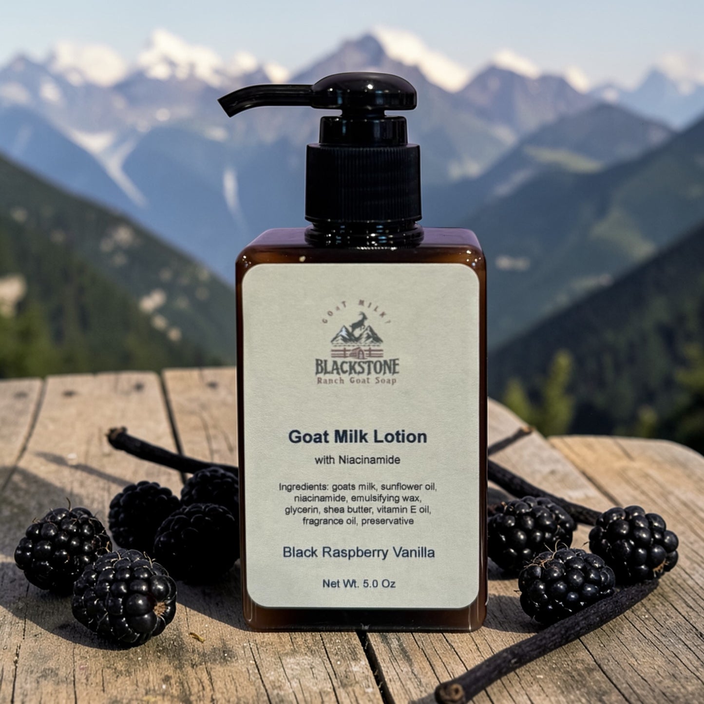 Black Raspberry Vanilla Goat Milk Lotion with Niacinamide
