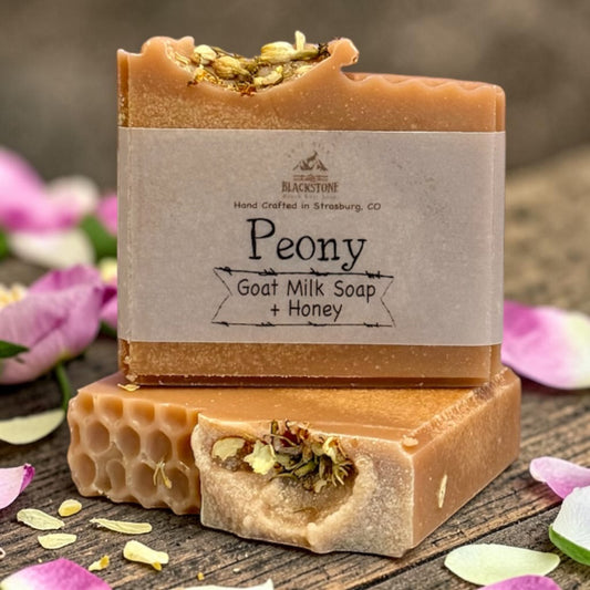 Peony Goat Milk Soap made with Honey